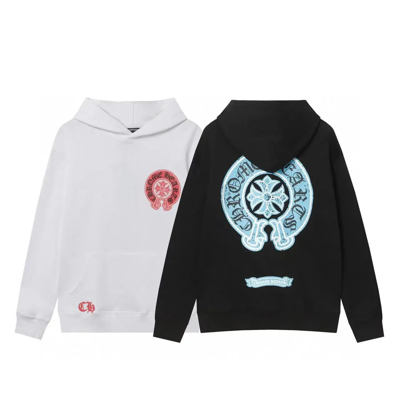 M02—P210 -Chrome Hearts/Chrome Hearts printed sweatshirt cardigan jacket -420 grams of high-density, high-quality wool, soft, delicate and skin-friendly, soft and silky to the touch, warm and skin-friendly -The hardware zipper accessories are all customized and full of details -Colour: black white -Size: S M L XL